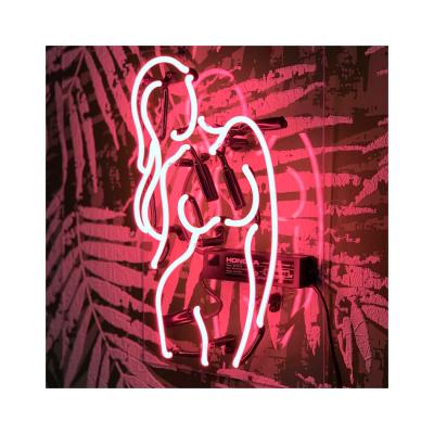 China Buildings Amazon Hot Sales Neon Sign Pink Lady Acrylic Custom Neon Sign for sale