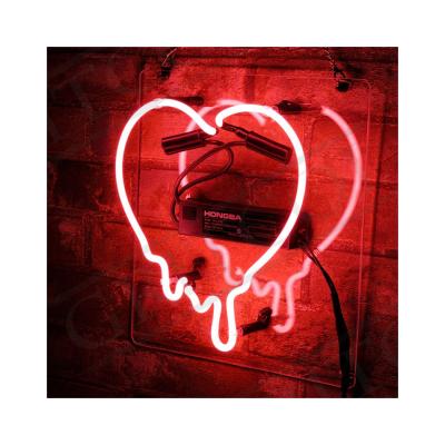 China Other Heart Tube Neon Light Sign Happy Birthday Neon Sign Decoration Custom Neon Sign for sale