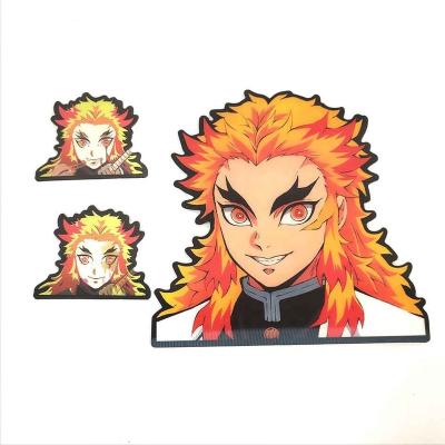 China 3D Sticker Anime Art 3D Triple Transition Flip Flip Sticker Home Decor 3D Decorative Lenticular Sticker Gift for sale