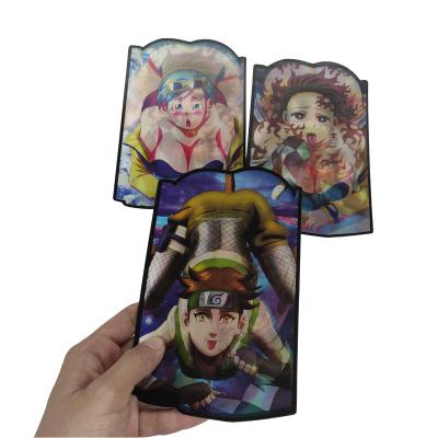 China Decorative Sticker Cartoon 3D Anime Stickers Factory Price High Quality Lenticular Motion Waterproof Lenticular Sticker for sale