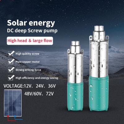 China DC Brushless Solar Water Pump Irrigation Agricultural Household Deep Well Submersible Pump System is used for irrigation for sale