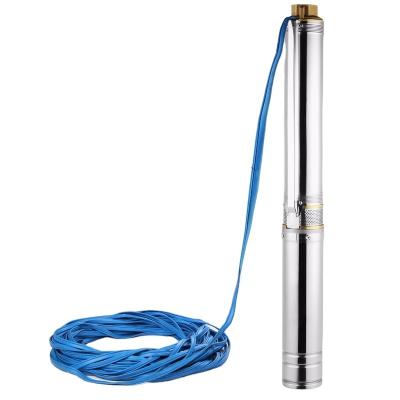 China Family houses agricultural system for pump 220v380v 0.3hp 250w stainless steel deep well pump for sale