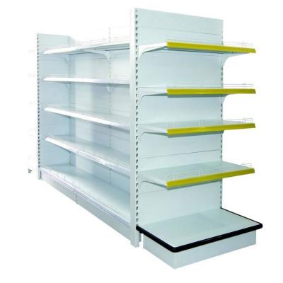 China High Quality Gondola Display Store Shelves Adjustable Steel Double Sided Supermarket Racks zu verkaufen