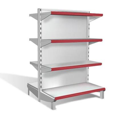 China Steel Double Side Supermarket Shelf Gondola Store Rack Display Metal Adjustable Supermarket Shelves zu verkaufen