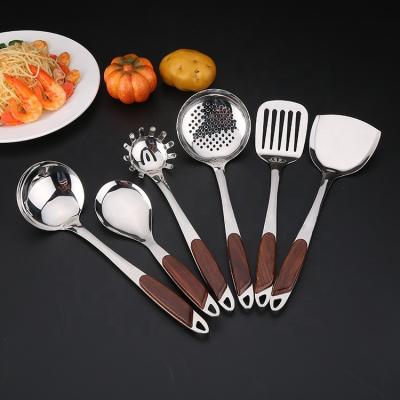 China Non Sustainable Stick Kitchen Utensil 6pcs Set With Rack Cooking Tool Wholesale for sale