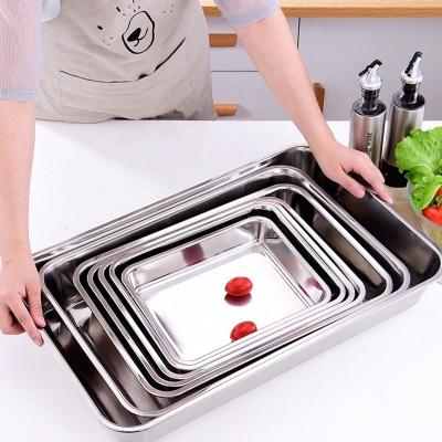 China Hot Selling Eco - Friendly Japanese Stainless Steel Durable Metal Tray Serving Tray for sale