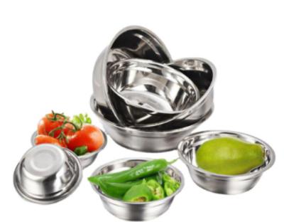 China Sustainable Basin 22cm Soup Dish Deep Bowl Stainless Steel Wholesale Restaurant Tableware for sale