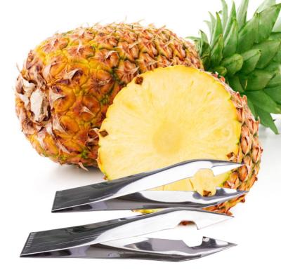 China Viable Kitchen Instruments Pineapple Peeler Hollow Puncher Slicers Stainless Steel Pineapple Fruit Knife Salad Utensils for sale