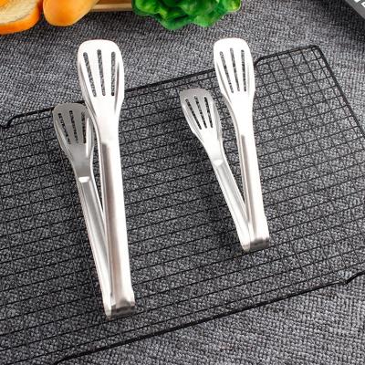 China Viable Multifunctional Serving Tong Kitchenware Metal BBQ TongsCake Tongs Snack Set 2PCS for sale