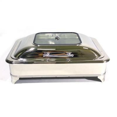 China Restaurant Kitchen Stainless Steel Rectangle Chafing Dish Buffet Food Warmer Food Rack Excellent for sale