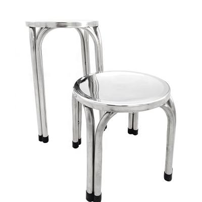 China No China Manufacturer Stainless Steel Four Leg Chair Metal Dining Metal Chair for sale