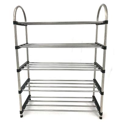 China (Adjustable Layer Display Metal Shoe Rack Other) 3-5 Designed Living Room 410 Stainless Steel Shoe Racks For Home for sale