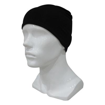 China COMMON JS Headwear Custom Knit Beanie Black Schwarz Hombre Negro for sale