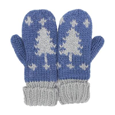 China Jacquard Gloves Fingerless Ski Knit Adult Fleece Mittens Winter for sale