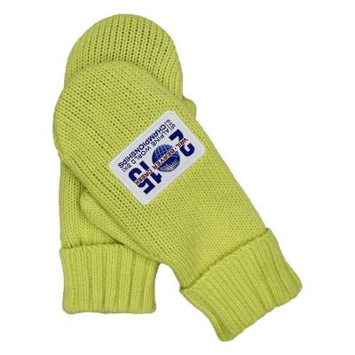 China Plain Embroidery Woven Fingerless Label Motorcycle Gloves Cycling Winter Mittens for sale