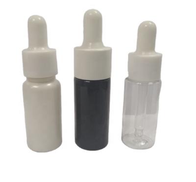 China 15ml Essential oil empty glass packaging cosmetic dropper bottle with aluminum shoulder and pump, OEM order are welcome for sale