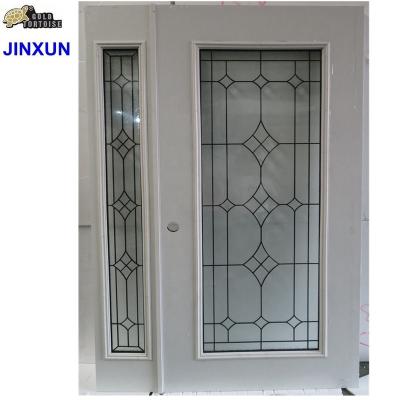 China Heat Insulation China Manufacturer Pre Cut Steel Door With Glass Window for sale