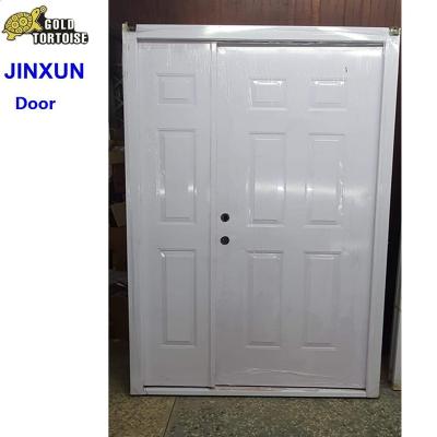 China Half steel heat insulation lite front door slab without glass for sale