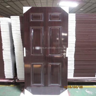 China Modern Design 6 Panel Modern American Door Entry Steel House Doors for sale