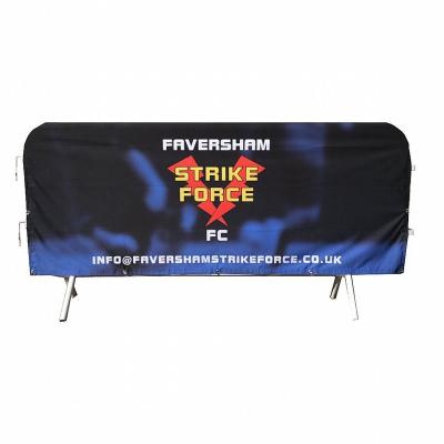 China Hot Custom Outdoor Waterproof Advertising Notice Barricade Display Banners Sale Crowd Control Barrier Safe Jacket Advertising for sale