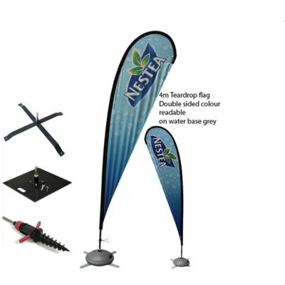 China Promotional Healthcare Institutes Advertising Arch Banners / Custom Flying Beach Teardrop Flag And Stand for sale