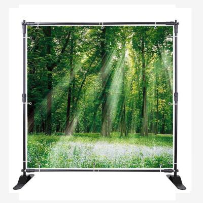 China Indoor Use High Quality Stage And Repeat Easy Installation Aluminum Economic Event Portable Backdrop Stand for sale