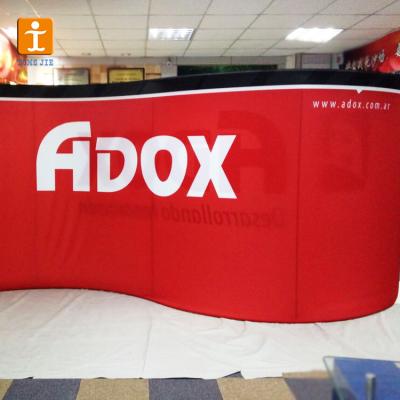 China Portable indoor use backdrop fabric custom pop up booth fold advertising trade show display stand exhibition wall banner for sale