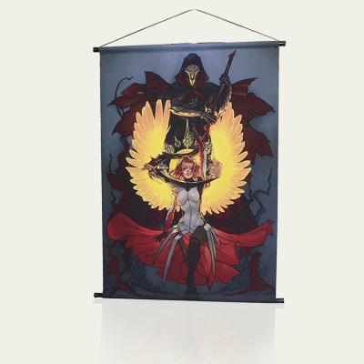 China Factory Wholesale Promotion Custom Print Ornament Home Hanging Banner Wall Scroll for sale