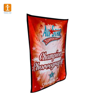 China Advertising Display Banners Any Size Barrier Wrap PVC Vinyl Mesh Cloth Banner With Grommets For Trade Show for sale