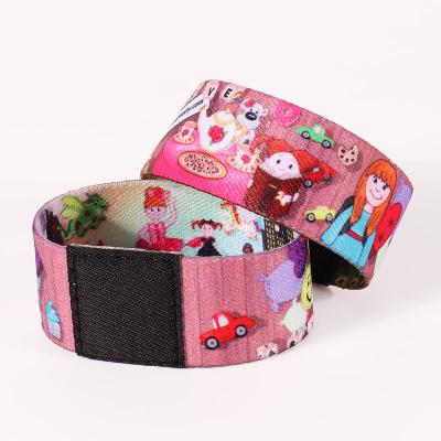 China Fashional Design Sublimation Elastic Wrist Band Wristband Custom Elastic Material Polyester Wristband for sale