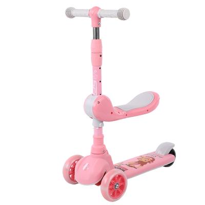 China Foldable Portable 3 Wheels Kid Child Scooter With Seat Kids Kick Scooter for sale