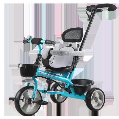 China Ride On Small New Baby Toy 3 Wheel Baby Tricycle Steel Safe Baby Tricycle Multifunctional Tricycle for sale