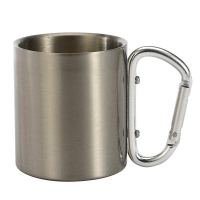 China Sustainable Coffee Mugs Stainless Steel With Lock Clasp Handle Tea Cup Outdoor Camping Rise Mug Large For Drinking Coffee And Tea Milk for sale