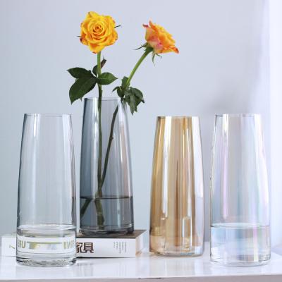 China Aurora Magic Glass Vase Nordic Tabletop Glass Bottle in Vase Traditional Hydroponic Simple Style Flower Arrangement for sale