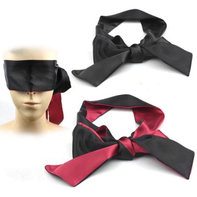 China Wholesale Bdsm Bondage Restraint Sex Game Ribbon Satin Eye Mask Superb Adult Women Blindfold Reversible Ribbon Bondage for sale