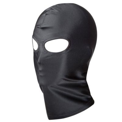 China Factory Wholesale Adult Leather Elastic Force Sex Mask Bondage Fetish Leather Male Hood for sale