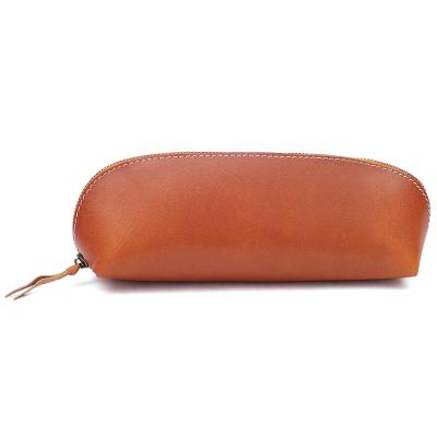 China Monocle Case Bag Zipper Pouch Genuine Leather Leather Holder for sale