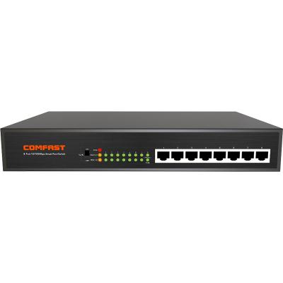 China Port Switch COMFAST 48v 8 ports long range fast poe switch COMFAST 8 port fast with standardized for sale