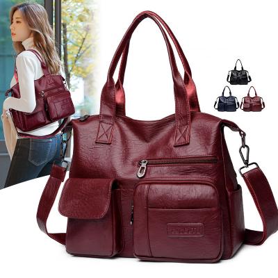 China Fashion 2022 Custom Women Messenger Bag Leather Women Shoulder Bag Casual Travel Handbags For Ladies Wholesale for sale