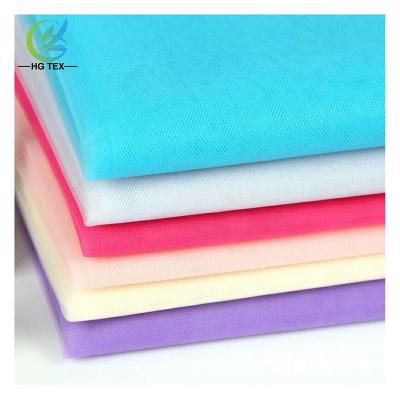 China Cheap Tear-Resistant 11Gsm Polyester Tulle Fabric Bolts For Party Decorative for sale