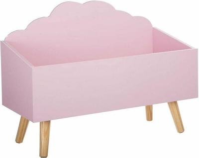 China Pink Cloud Wooden Toy Storage Chest Box Storage Organizer Kid's Storage For Playroom for sale