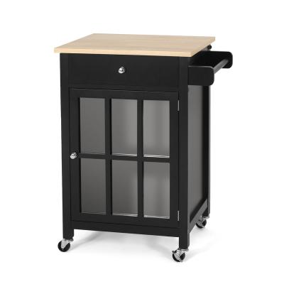 China Customized Kitchen Furniture Islands And Storage Trolley Carts With Storage Cabinet With Wheels for sale