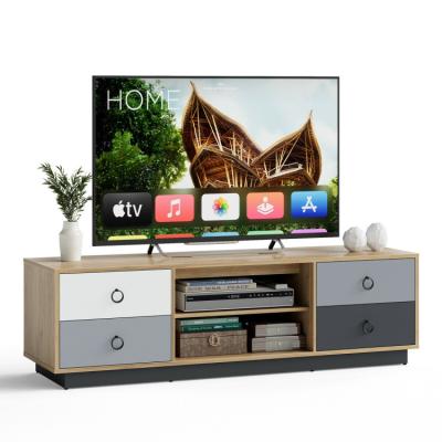 China (Size) 55 Inch Adjustable TV Stand Modern Luxury With 2 Storage Cabinets Living Room Furniture 2022 For TVs Up To 60 Inch for sale