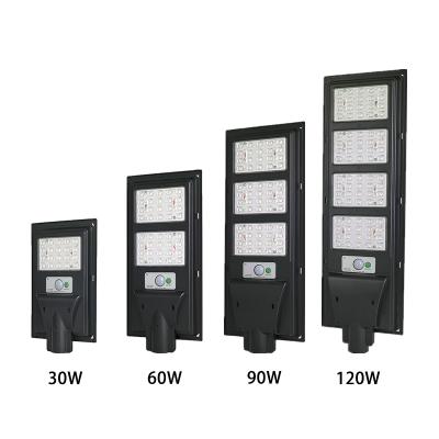 China Garden Factory High Quality Ip66 30W 60W 90W 120W Outdoor Waterproof Motion Sensor Led Solar Street Light for sale