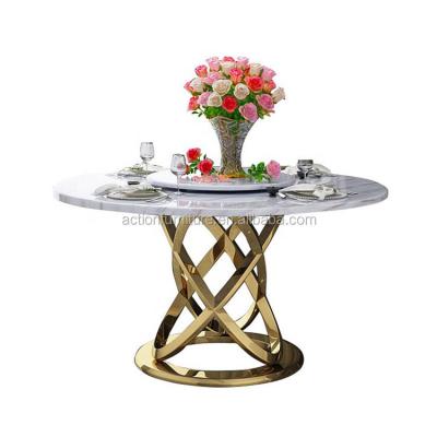 China Hot Sale Furniture Stainless Steel Convertible Wedding Banquet Table With Round Lid For Living Room Hotel Dining for sale