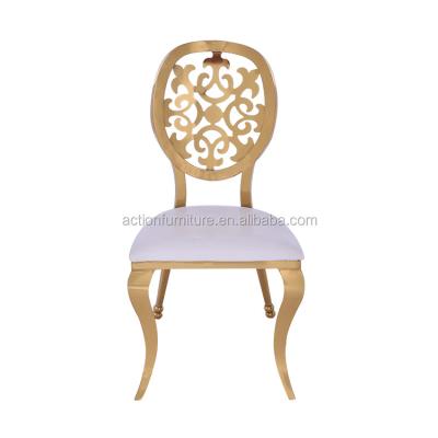 China Factory Cheap Mobile Laser Cut Cushion Wedding Chair Banquet Hotel Chairs for sale