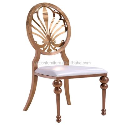 China Elegant laser cut velvet seat and back event metal hall chairs for hotel wedding for sale