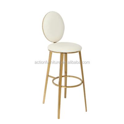 China Laser Cutting Latest Modern Wedding Gold Furniture Bar Stools With Low Price for sale