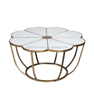 China Newest Wholesale Convertible Decoration Stainless Steel Leg Marble Top For Living Room Cafe Side Table Wedding Flower Table for sale