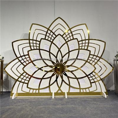 China Laser Cut Flower Wedding Backdrop for sale